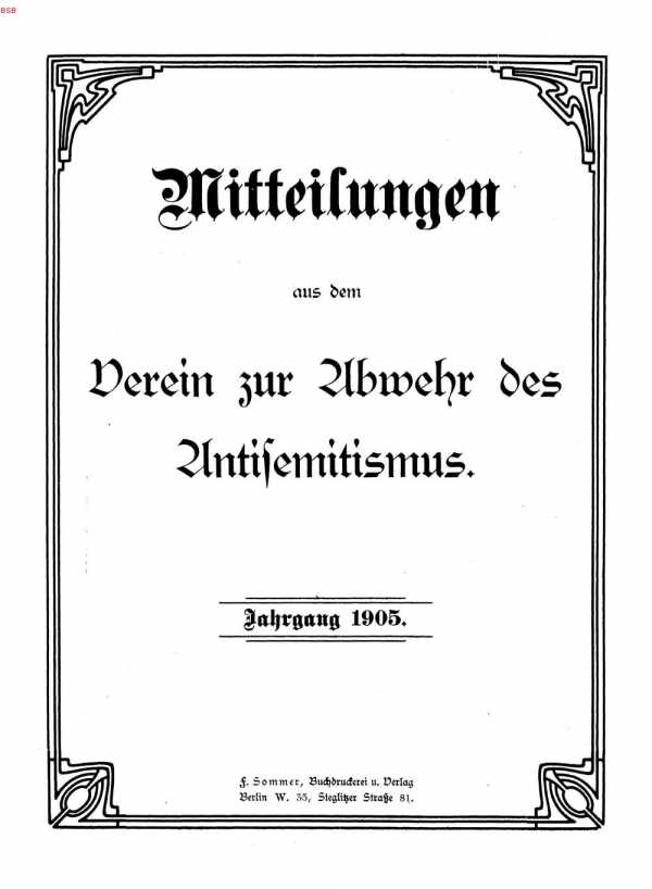 Titelblatt: Mitteilungen aus dem Verein ... uit