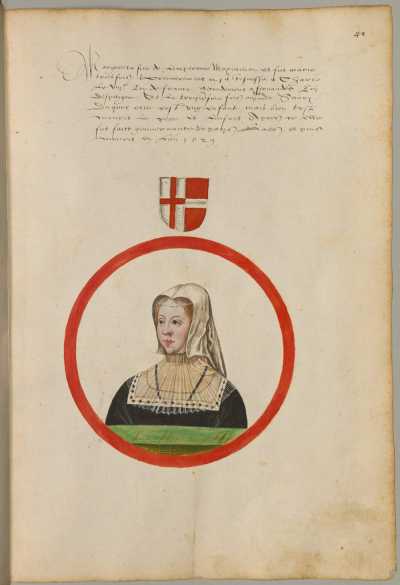 Margarete von Österreich in Witwentracht ... uit