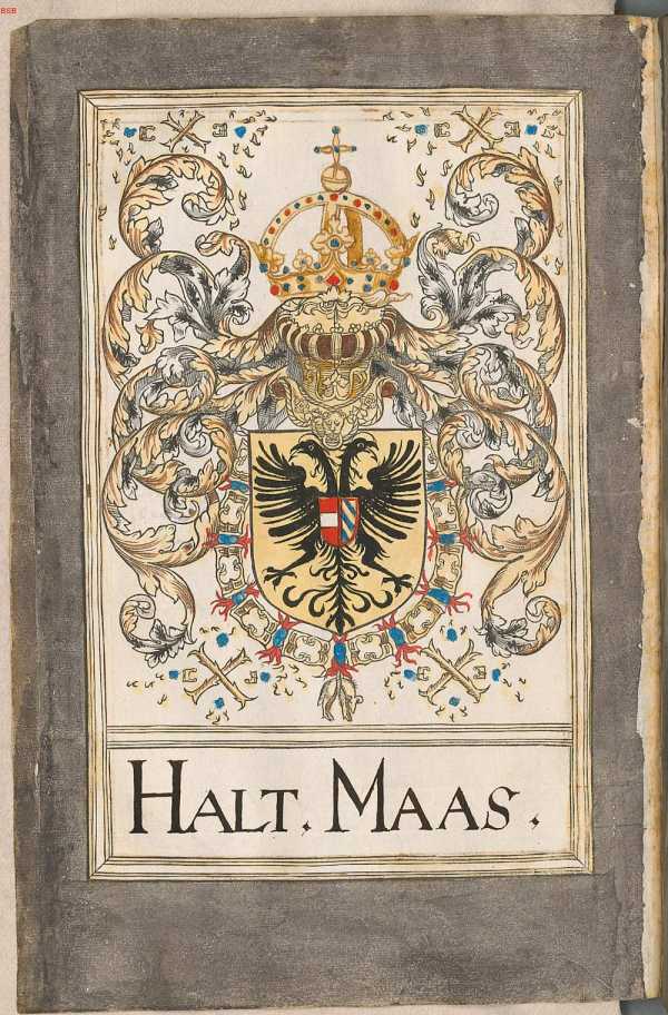 Wappen mit Wortdevise des 3. ... aus