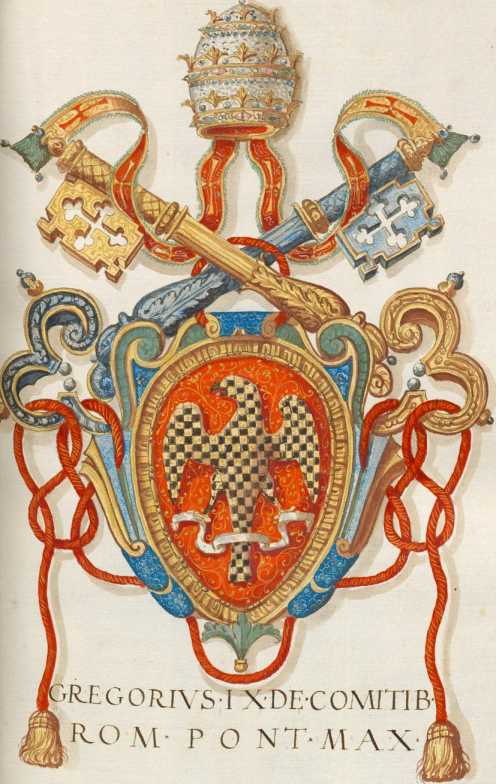 Papst Gregor IX. Wappen (75r ... from