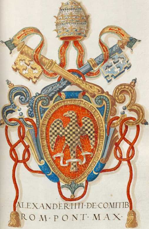 Papst Alexander IV. Wappen (89r ... from