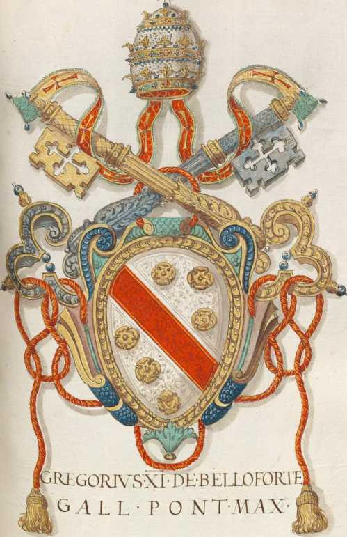 Papst Gregor XI. Wappen (164r ... from