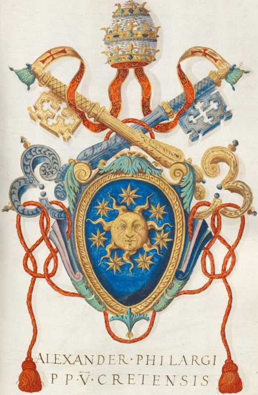 Papst Alexander V. (Gegenpapst). Wappen ...