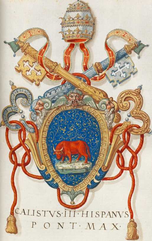 Papst Calixtus III. Wappen (111r )
