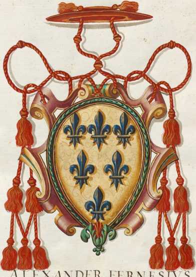 Familienwappen der römischen Adelsfamilie FarneseAlessandro ... aus