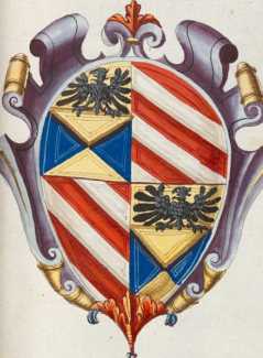 Familienwappen kleinerer Adelshäuser von Mantua mit Buchstaben G (132r )
