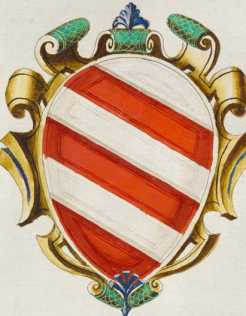 Familienwappen kleinerer Adelshäuser von Mantua mit Buchstaben G (132r )
