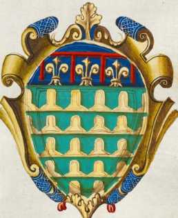 Familienwappen kleinerer Adelshäuser von Bologna mit Buchstaben P (199r )
