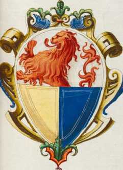 Familienwappen kleinerer Adelshäuser von Mantua mit Buchstaben G (132r )
