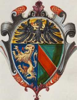 Familienwappen kleinerer Adelshäuser von Siena ... aus