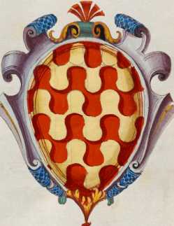 Familienwappen kleinerer Adelshäuser von Siena ... aus