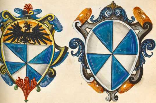 Familienwappen kleinerer Adelshäuser im...