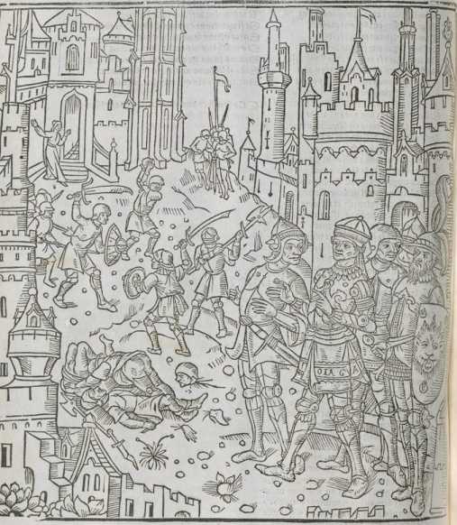 VP 1509D, Holzschnitt: Titelbild Aen. ... aus