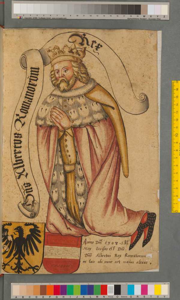 Bildnisse Habsburger Fürsten und Fürstinnen.Albrecht I., deutscher König (1r )
