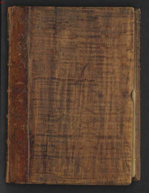 Vorderdeckel: Holzdeckelband mit Lederrücken (VD)
 ... from