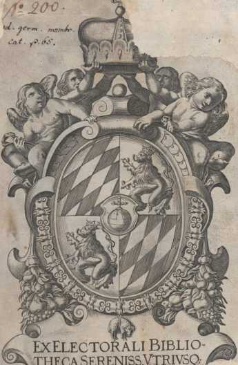 Vorderer Spiegel mit Wappen
 da