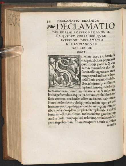 Declamatio Ornament: Holzschnitt-Initiale ... de