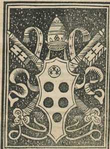 Titelblatt Titelholzschnitt Wappen Leo X. ... aus