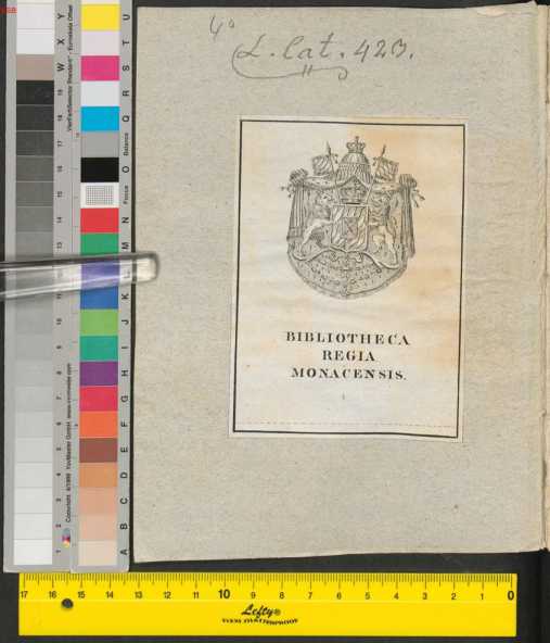 Exlibris: Bibliotheca Regia Monacensis Vorderer ... dans