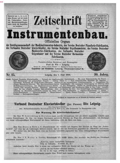 S. [919] Titelblatt Heft Nr. 25Inhaltsve...