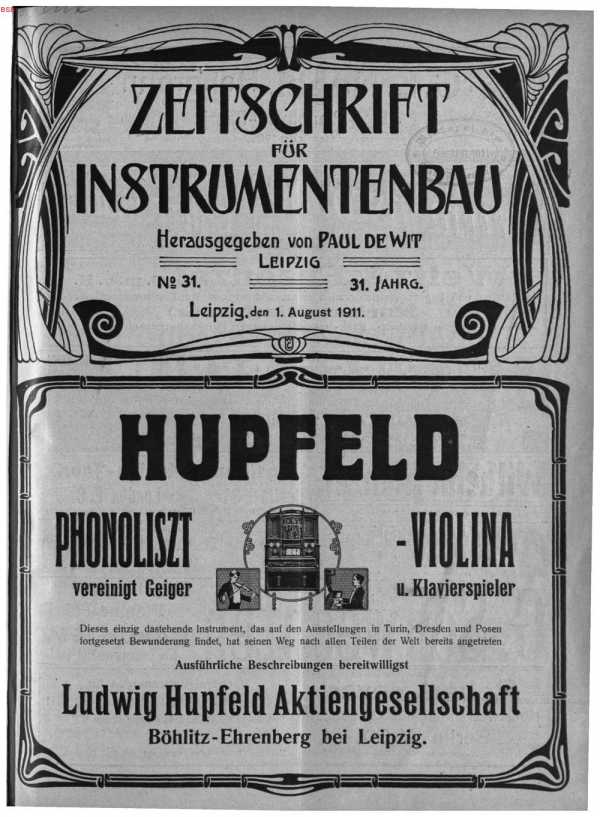 S. [U1] Umschlag Heft No. 31Inserate (U1...