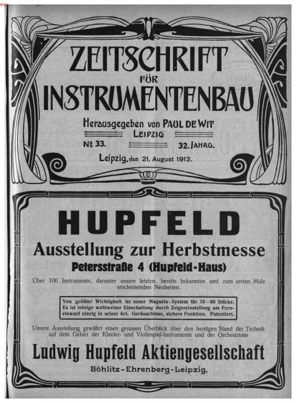 S. [U1] Umschlag Heft No. 33Inserate (U1...