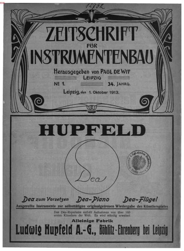 S. [U1] Umschlag Heft No. 1Inserate (U1)...