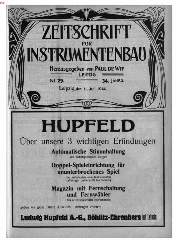 S. [U1] Umschlag Heft No. 29Inserate (U1...