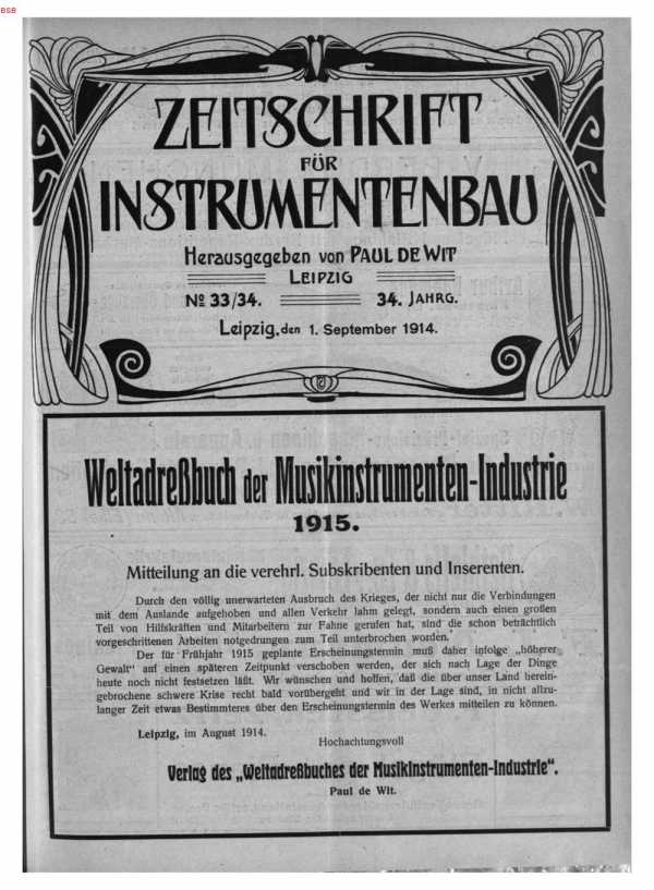 S. [U1] Umschlag Heft No. 33/34Inserate ...