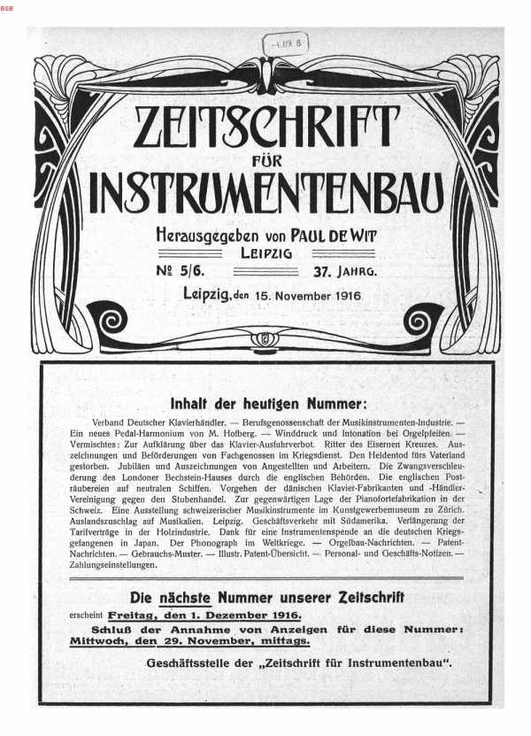 S. [U1] Umschlag Heft No. 5/6Inhalt Heft...