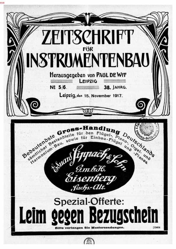 S. [U1] Umschlag Heft No. 5/6Inserate  (...