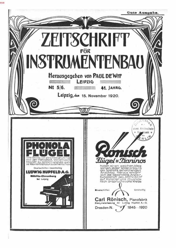 S. [U1] Umschlag Heft No. 5/6Inserate  (...