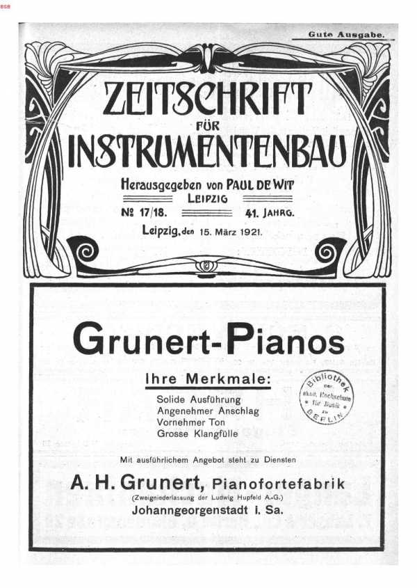 S. [U1] Umschlag Heft No. 17/18Inserate ...