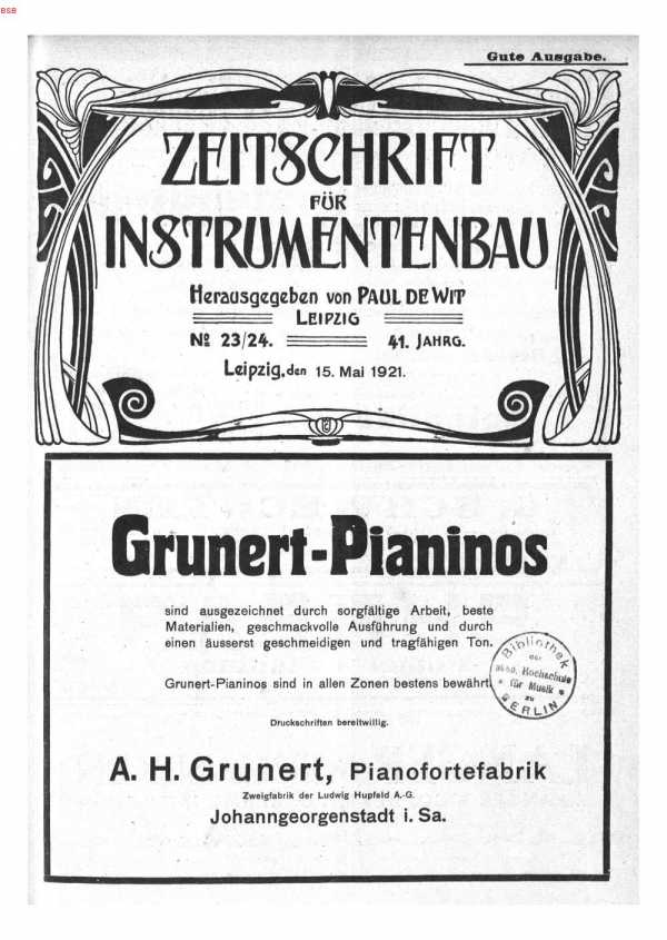 S. [U1] Umschlag Heft No. 23/24Inserate ...