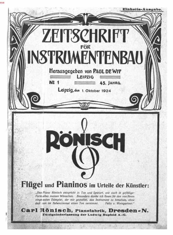 S. [U1] Umschlag Heft No. 1Inserate  (U1...