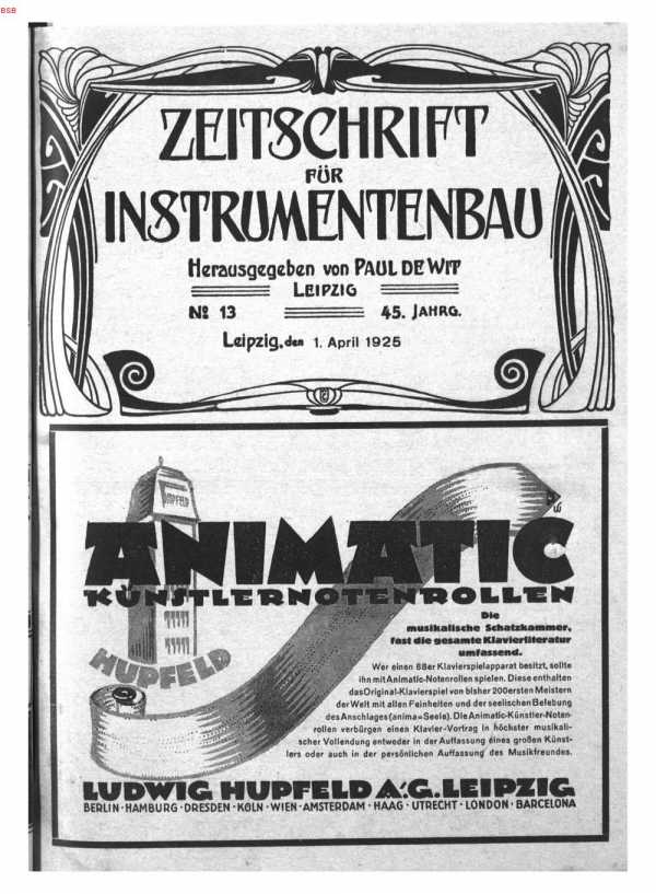 S. [U1] Umschlag Heft No. 13Inserate  (U...