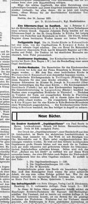 S. 302 [Orgelbau-Nachrichten, Fortsetzun...