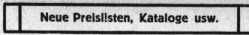 S. 386 Neue Preislisten, Kataloge usw.Ge...