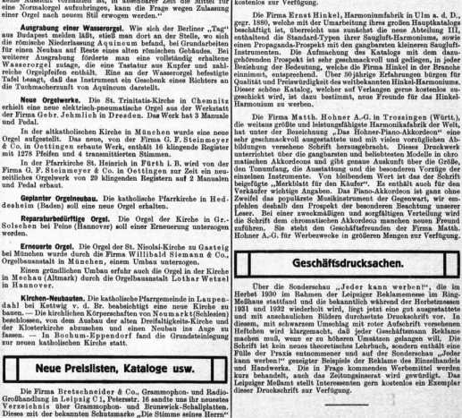 S. 476 Orgelbau-NachrichtenNeue Preislis...
