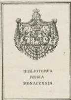 Vorderer SpiegelBesitzeintragExlibris: Bibliotheca Regia Monacensis ... dans