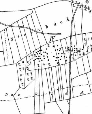 Karte [4]: Genaue Lage der Grabhügelgruppe IV (vi)
