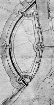 Karte [4]: Streiters erster Brückenkopfentwurf ... from