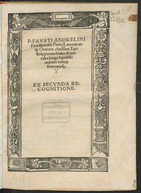 Titelblatt Ornament: Holzschnitt: Titeleinfassung ... aus