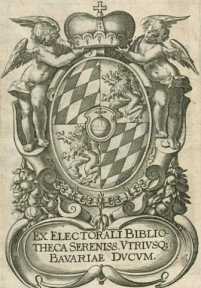 Vorderer Spiegel Exlibris Münchner Hofbibliothek ... aus