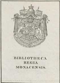 Vorderer Spiegel Exlibris: Bibliotheca Regia ... uit