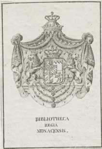 Vorderer SpiegelExlibris: Bibliotheca Regia Monacensis ... aus