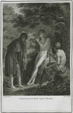 VP 1798A, Kupferstich: Titelbild Ecl. II...