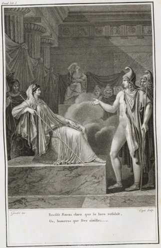VP 1798A, Kupferstich: Titelbild Aen. I
