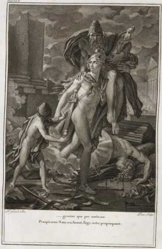 VP 1798A, Kupferstich: Titelbild Aen. II...