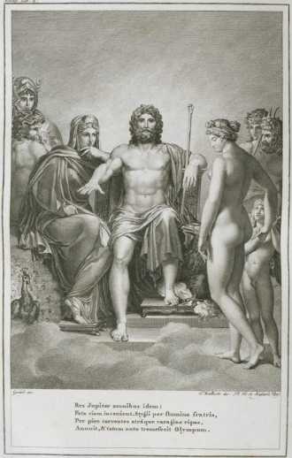 VP 1798A, Kupferstich: Titelbild Aen. X
